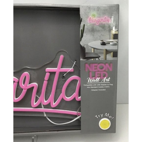 Neon LED MARGARITA TROPICAL Bar Sign /SIGN New - Picture 3 of 6